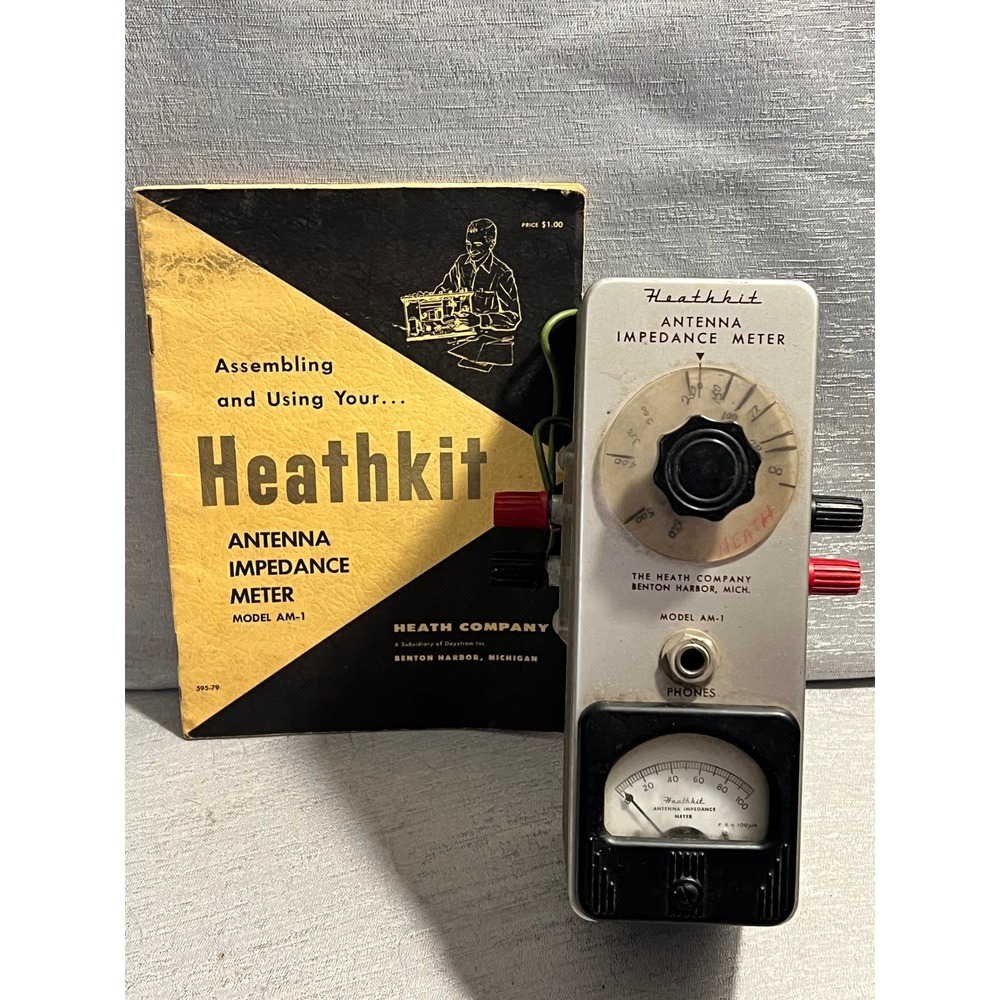Vintage Heathkit Antenna Impedance Meter Model AM-1 with Original 1956 Manual